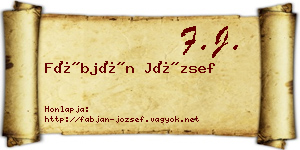 Fábján József névjegykártya